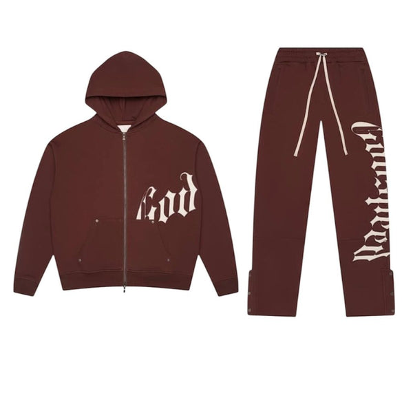 Godspeed OG Logo V2 Sweatsuit (Brown/White)