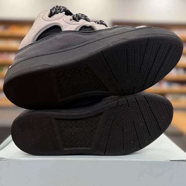 Lanvin Curb Sneakers White Anthracite - Preowned