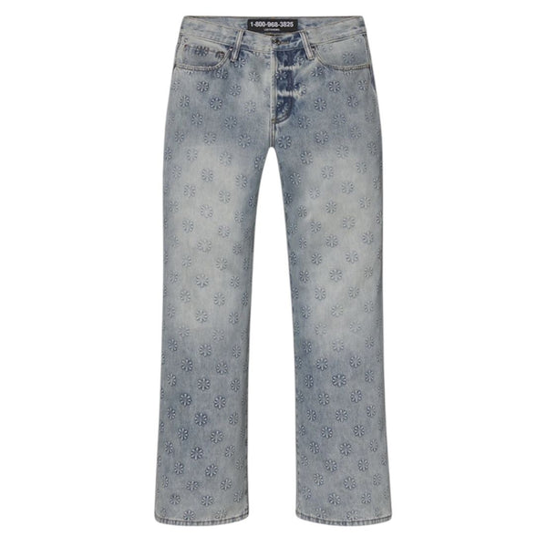 Lostshdws Embossed Denim Pant (Blue) - Preowned