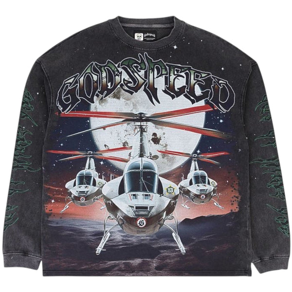 Godspeed Air Strike L/S Tee (Black Wash)