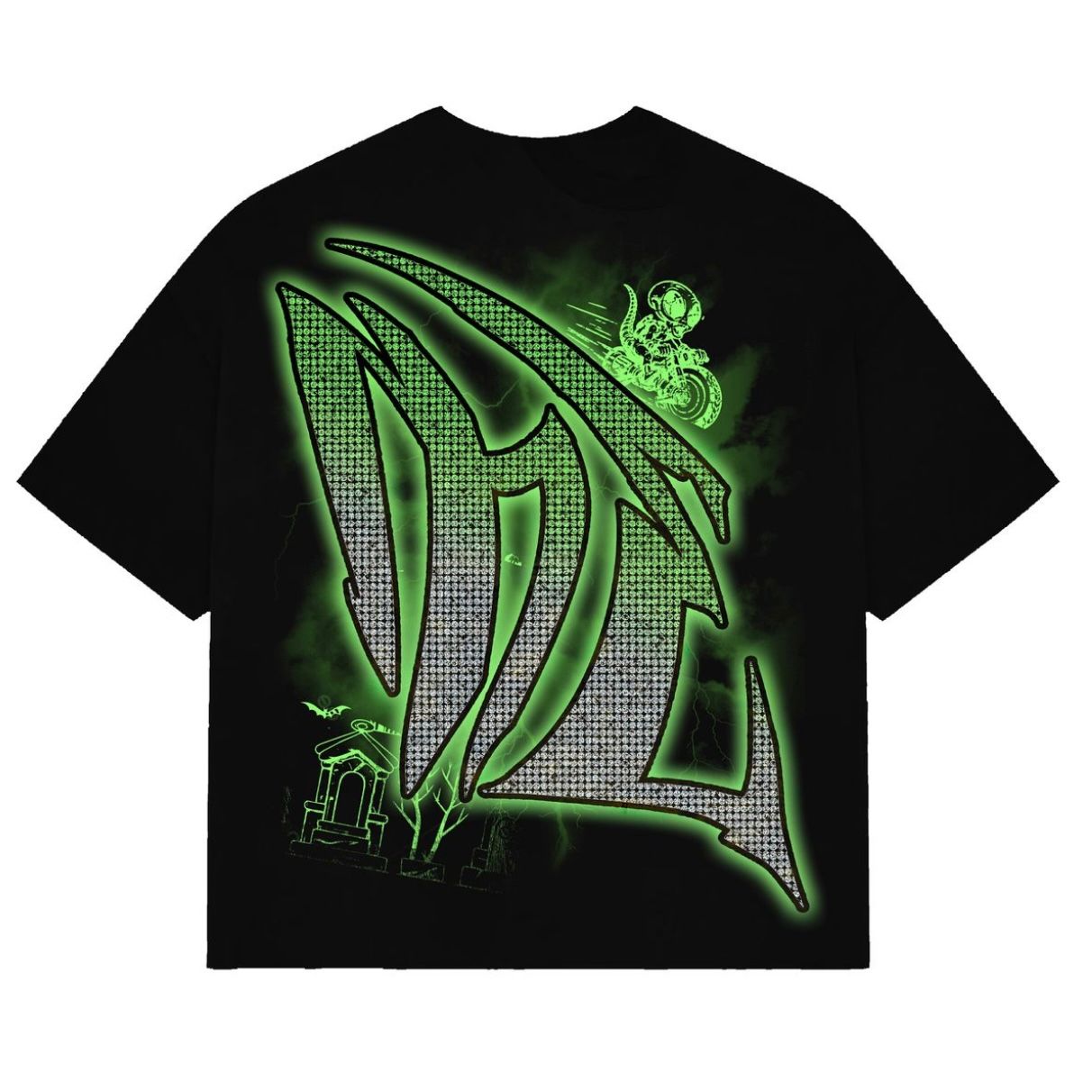 Mixed Emotion Goblin Rhinestone Tee (Black)
