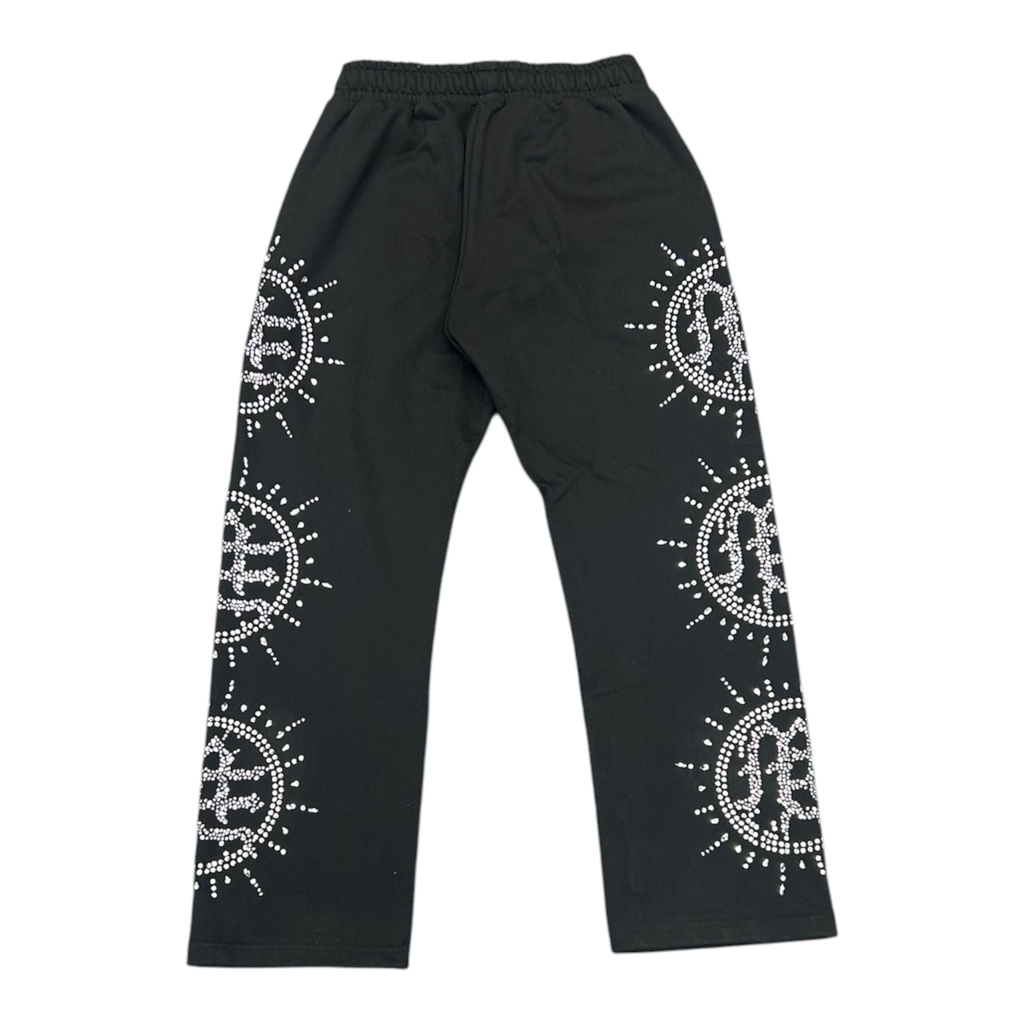 Mixed Emotion Rhinestone Sweatpant (Black) - Preowned