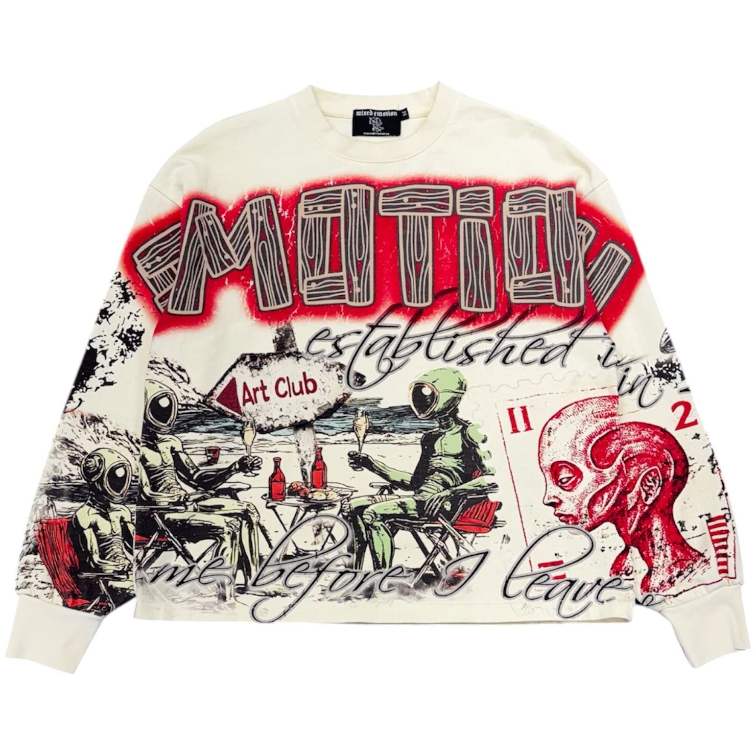 Mixed Emotion Art Club L/S Tee (Cream) - Preowned
