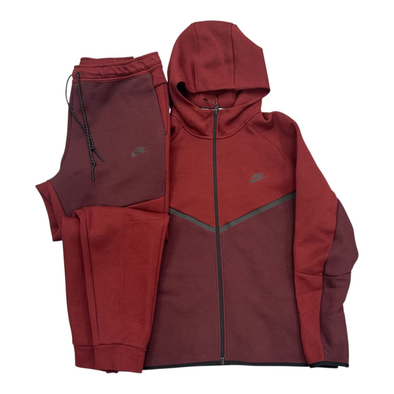 Nike Sportswear Tech Fleece Hoodie & Joggers Set (Burgundy)
