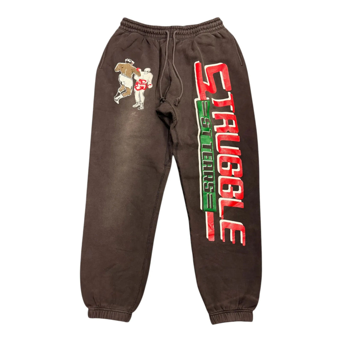 SAINT Mxxxxxx x Denim tears Struggle Sweatpants (Black) - Preowned