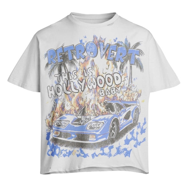 Retrovert Hollywood Tee (White/Blue)