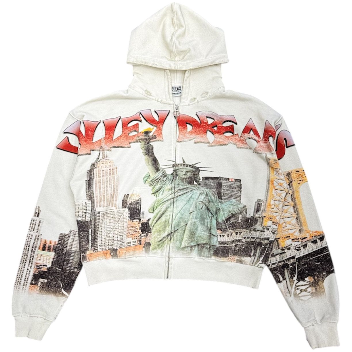 Vale Forever NYC Zip Up Hoodie (Cream)