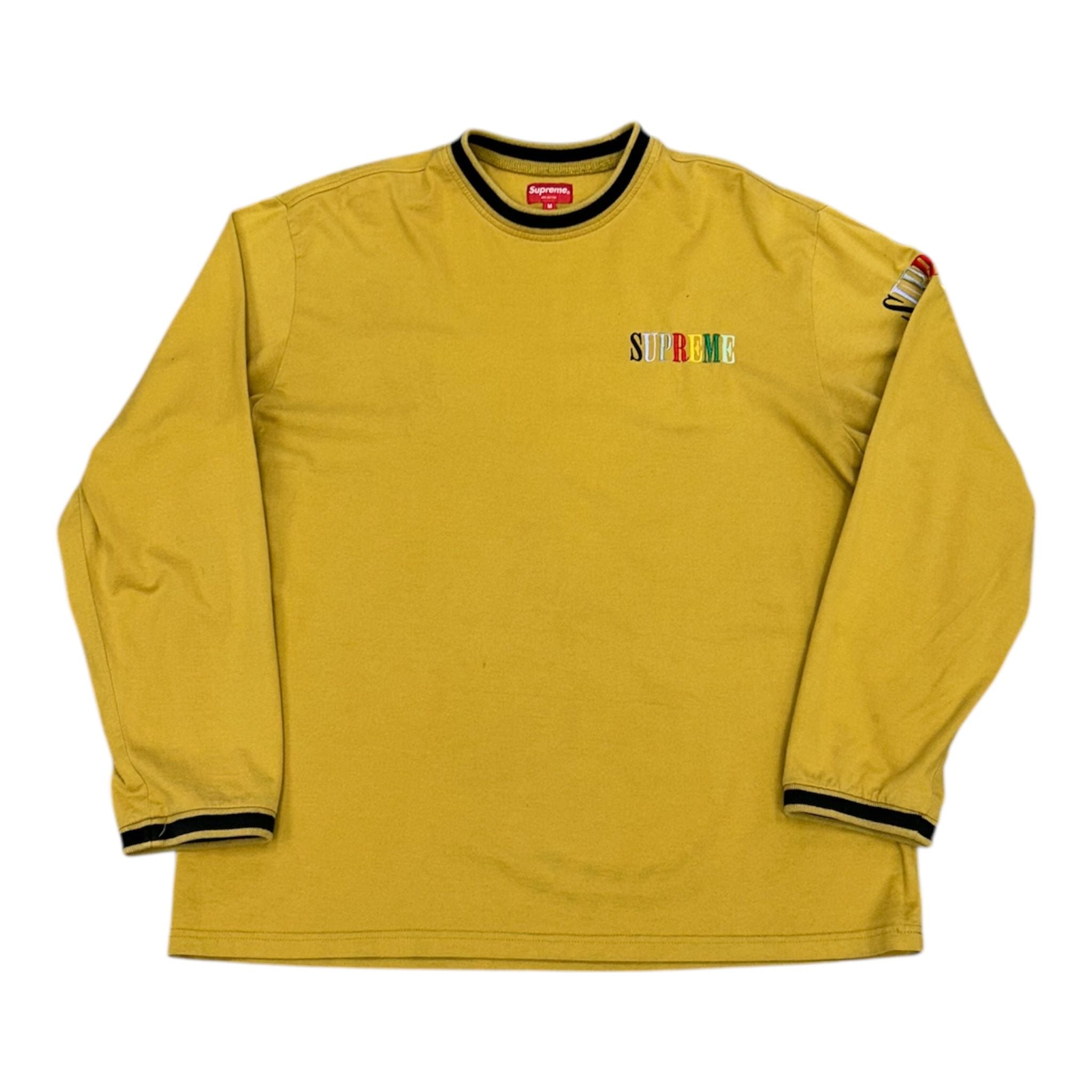 Supreme Multi Color Logo L/S Tee (Dark Gold) - Preowned