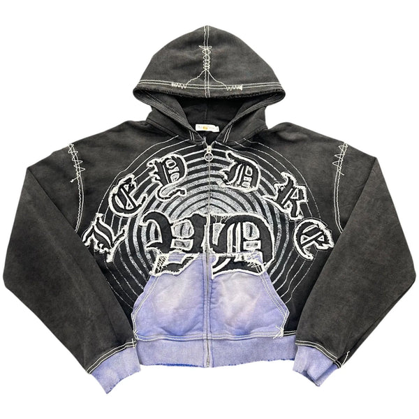 Vale Forever Hypnoytiq Zip Up Hoodie (Black) - Preowned