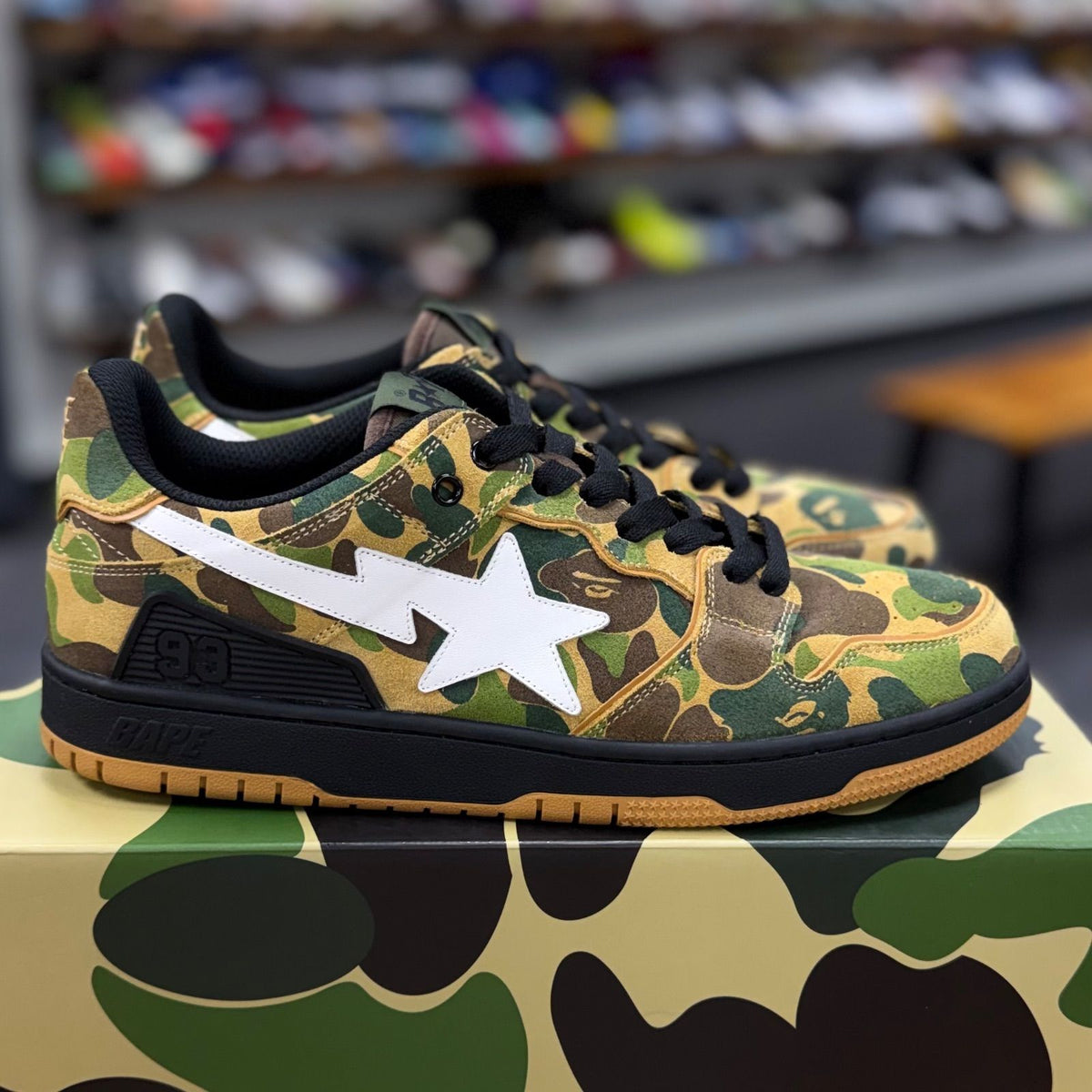 A Bathing Ape Bape SK8 Sta ABC Camo Green - Preowned