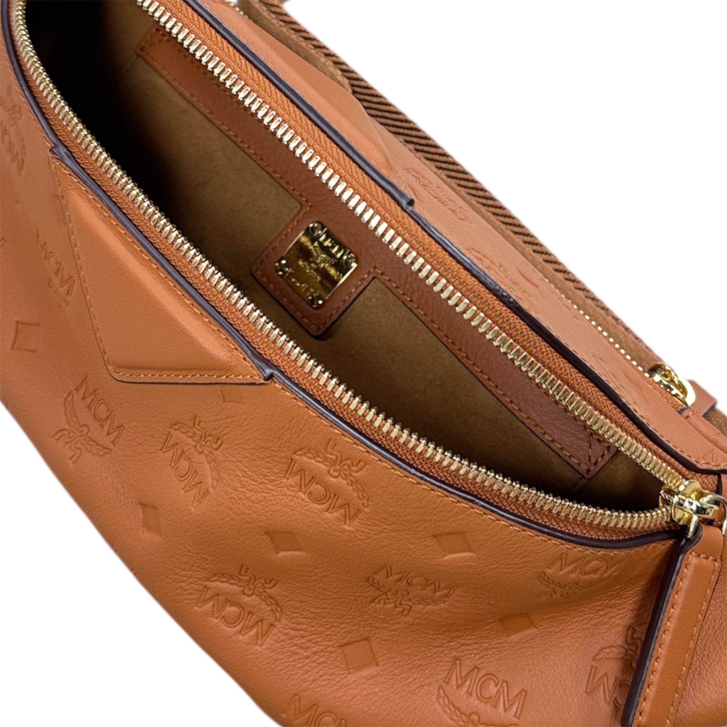 MCM Ottomar Monogram Fursten Belt Bag (Cognac) - Preowned