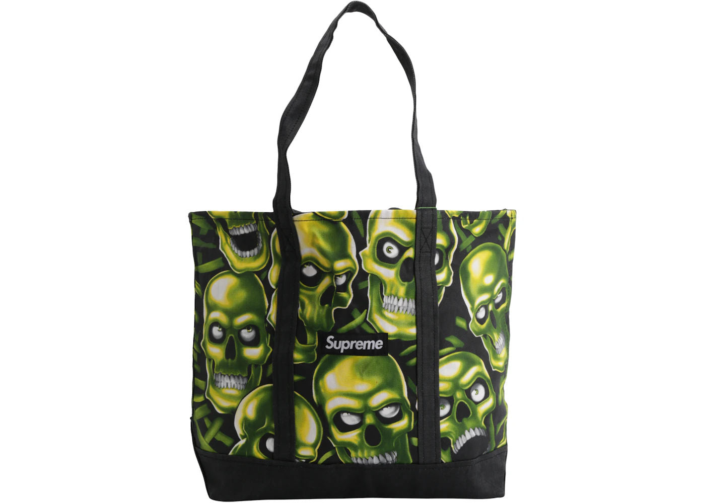 Supreme Skull Pile Denim Tote Black - Preowned