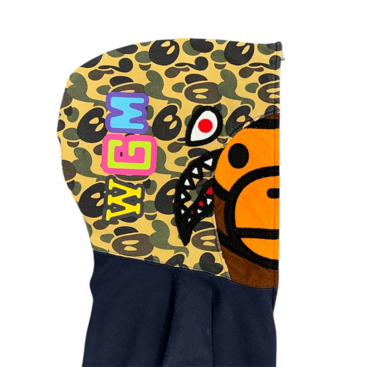 Bape Milo Shark Full Zip Hoodie (Navy) - Preowned
