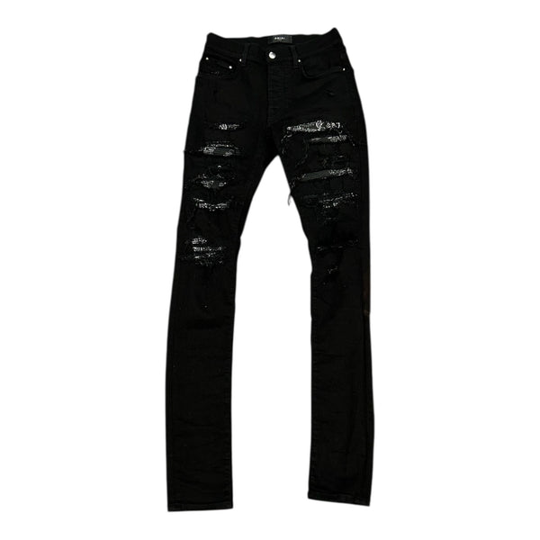 Amiri MX1 Black Bandana Denim (Black) - Preowned
