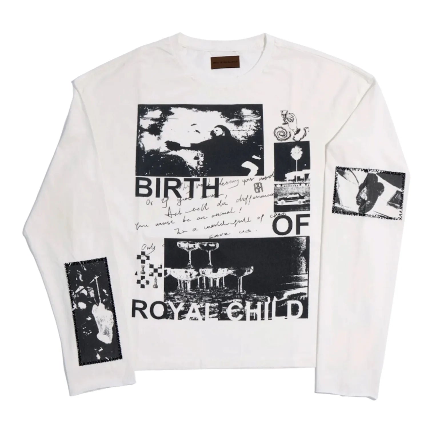 Birth Of A Royal Child 90s Hollywood Longsleeve Tee (White)