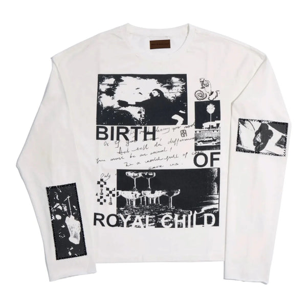 Birth Of A Royal Child 90s Hollywood Longsleeve Tee (White)