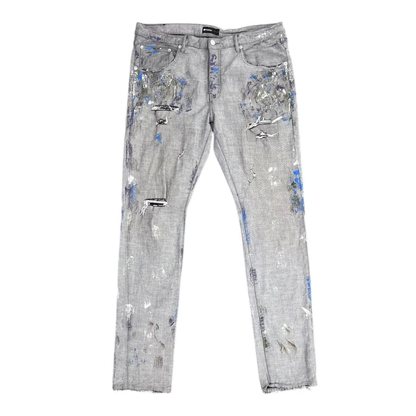 Purple Brand Reverse Dirty Repair Jean (Grey) - Preowned