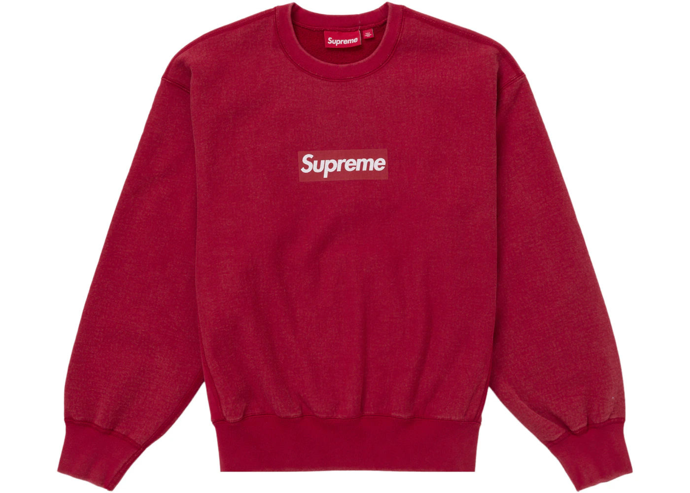 Supreme Washed Box Logo Crewneck Red - Preowned