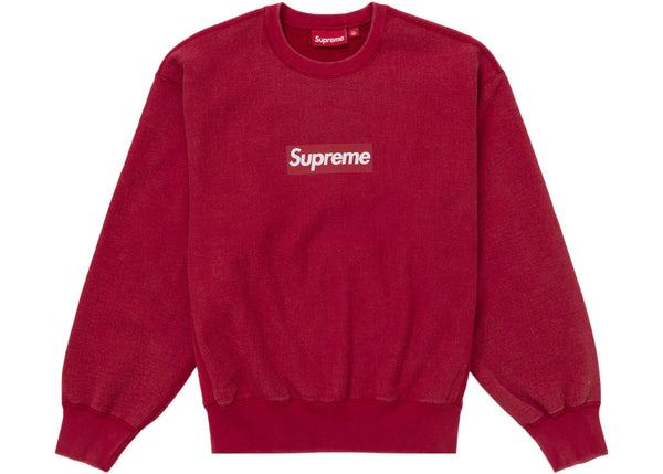 Supreme Washed Box Logo Crewneck Red - Preowned