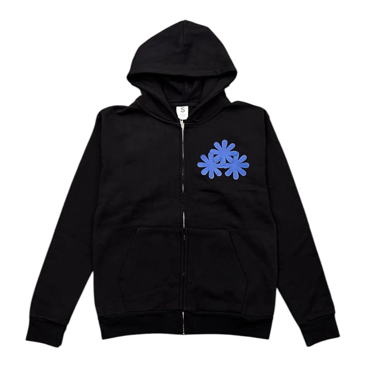 Carpe Vestem Patch Zip Up Hoodie (Black/Blue)
