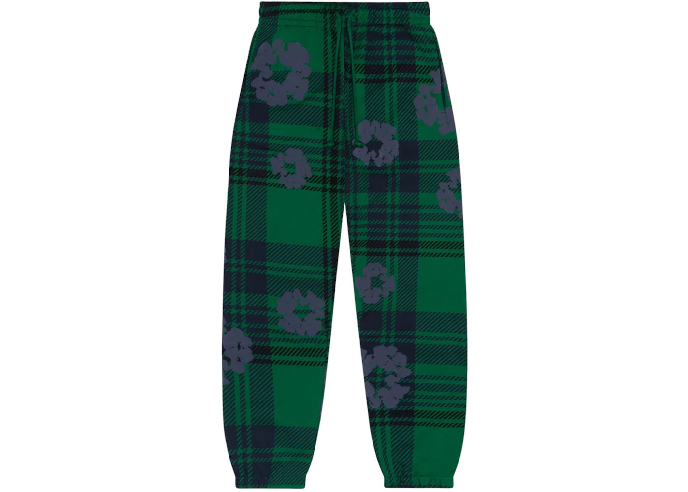 Denim Tears Plaid Cotton Wreath Sweatpants Green
