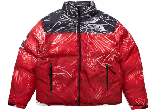 Supreme The North Face Printed Nuptse Trompe L'oeil Jacket Red