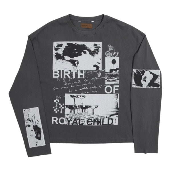 Birth Of A Royal Child 90s Hollywood Longsleeve Tee (Black)
