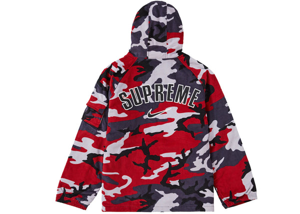 Supreme Nike Arc Corduroy Hooded Jacket Red Camo - Preowned