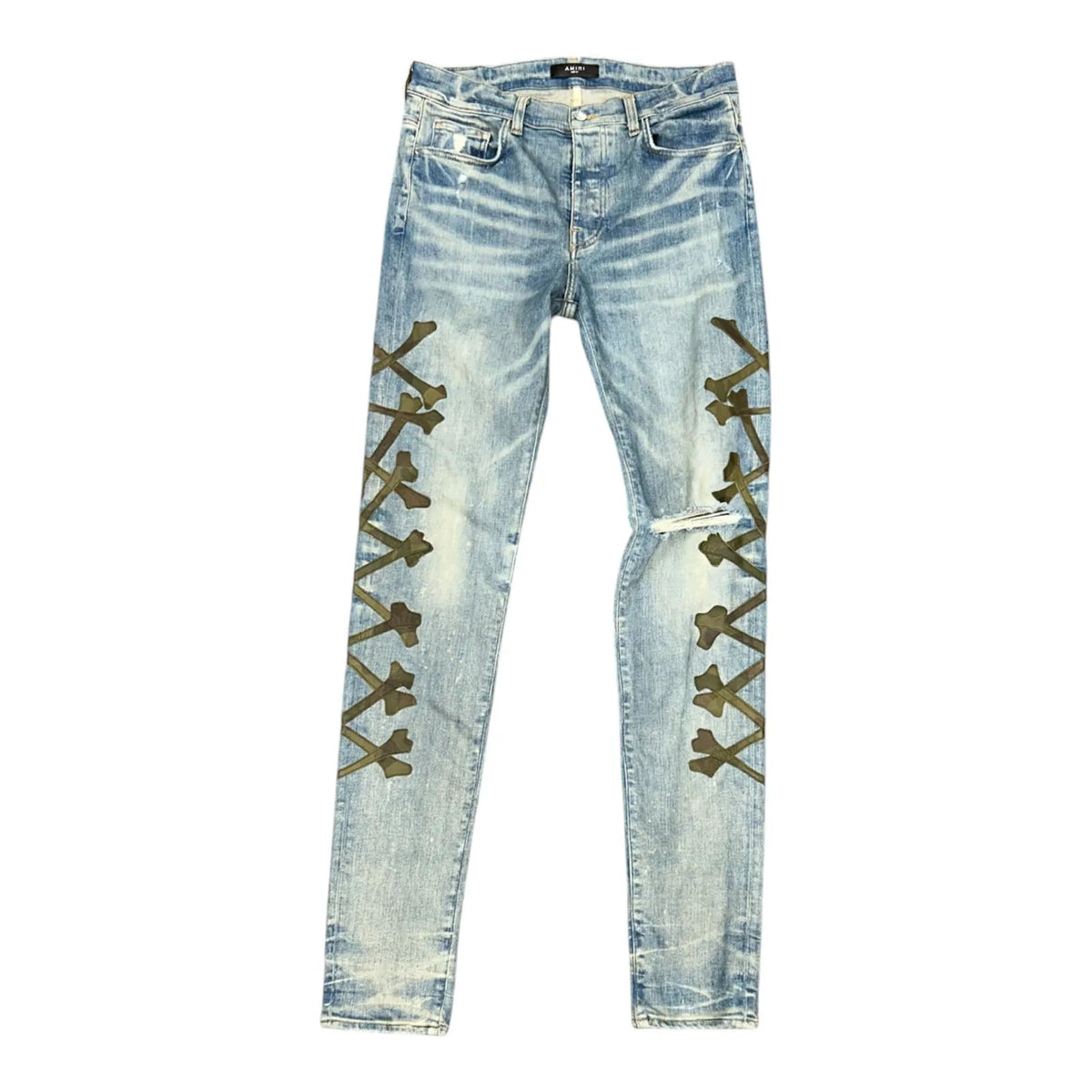 Amiri Camo Bone Denim (Blue) - Preowned