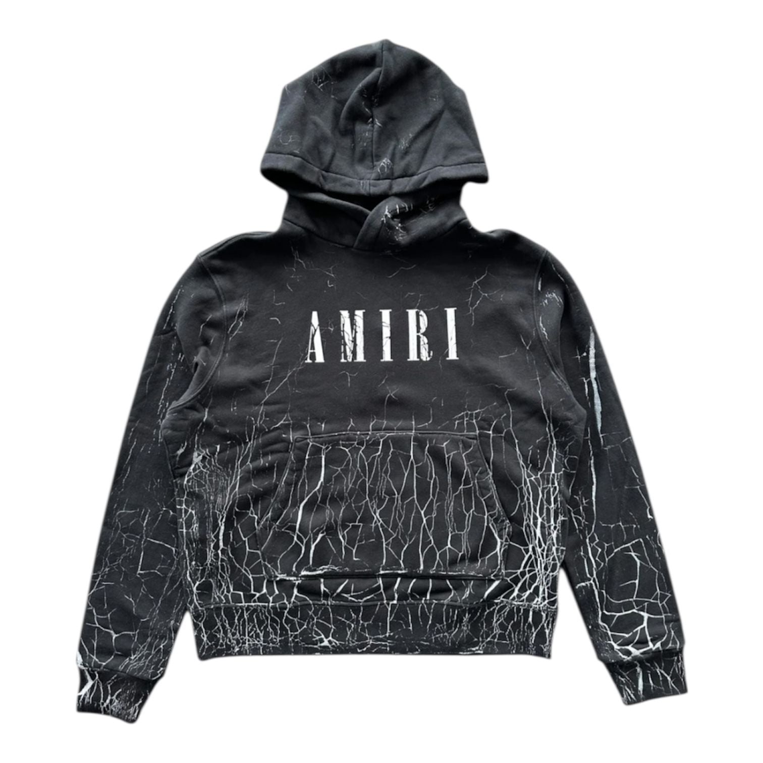 Amiri Cracked Core Logo Hoodie (Black/White)