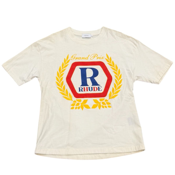 Rhude Grand Prix Tee (Cream) - Preowned