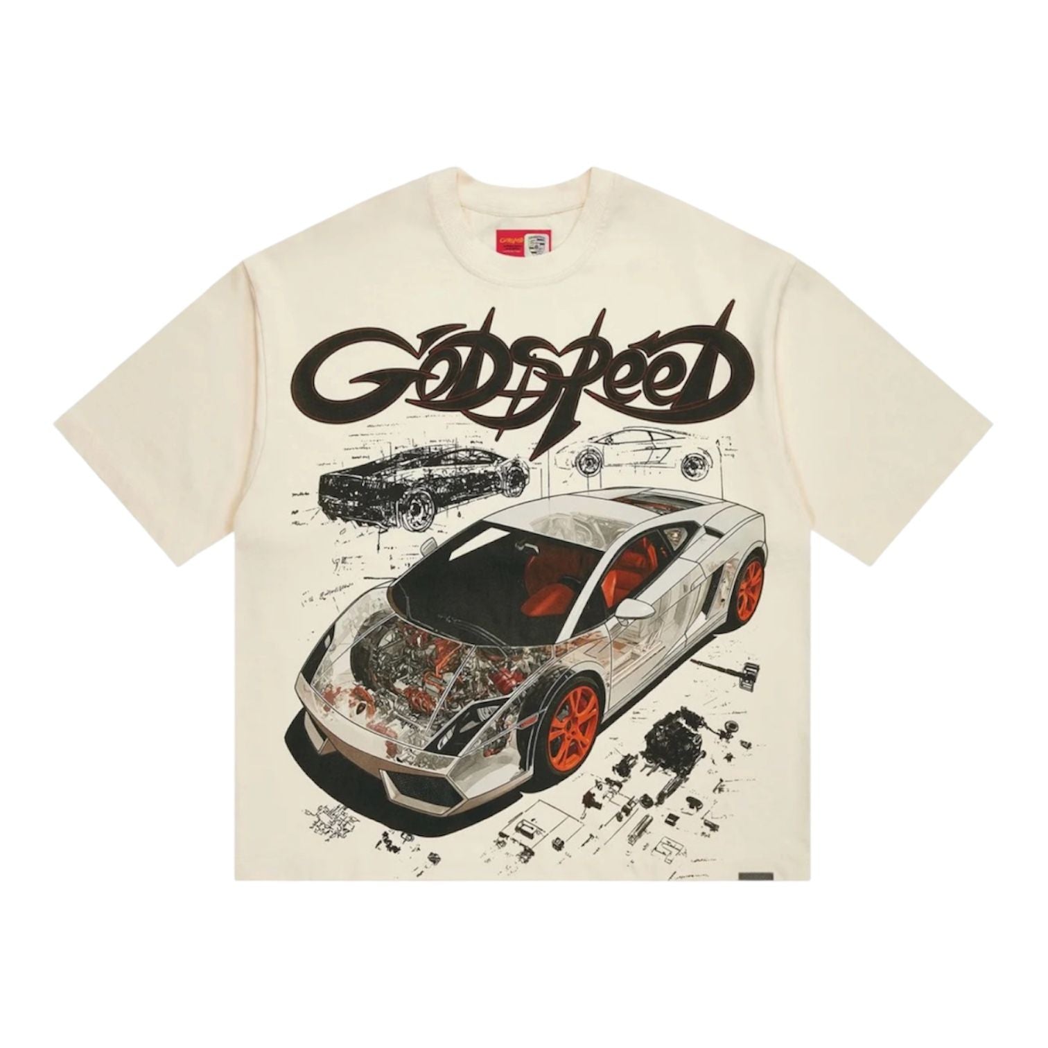 Godspeed Concept Art Tee (Bone) - Preowned