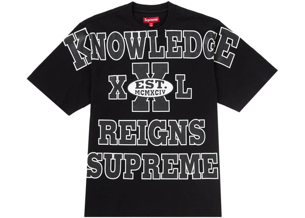 Supreme Overprint Knowledge S/S Top Black - Preowned