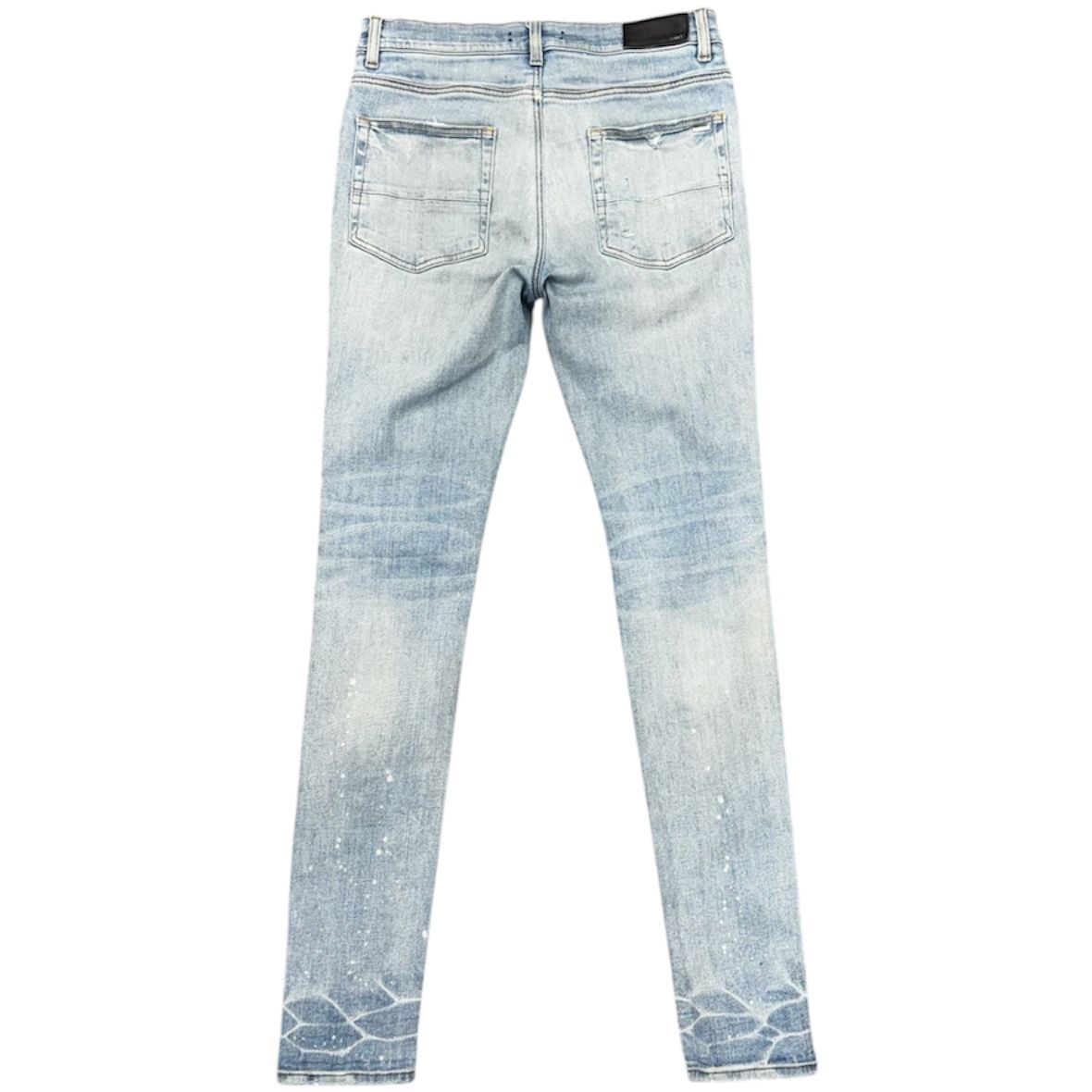Amiri Mx1 Jeans (Light Wash/Black Playboy) - Preowned