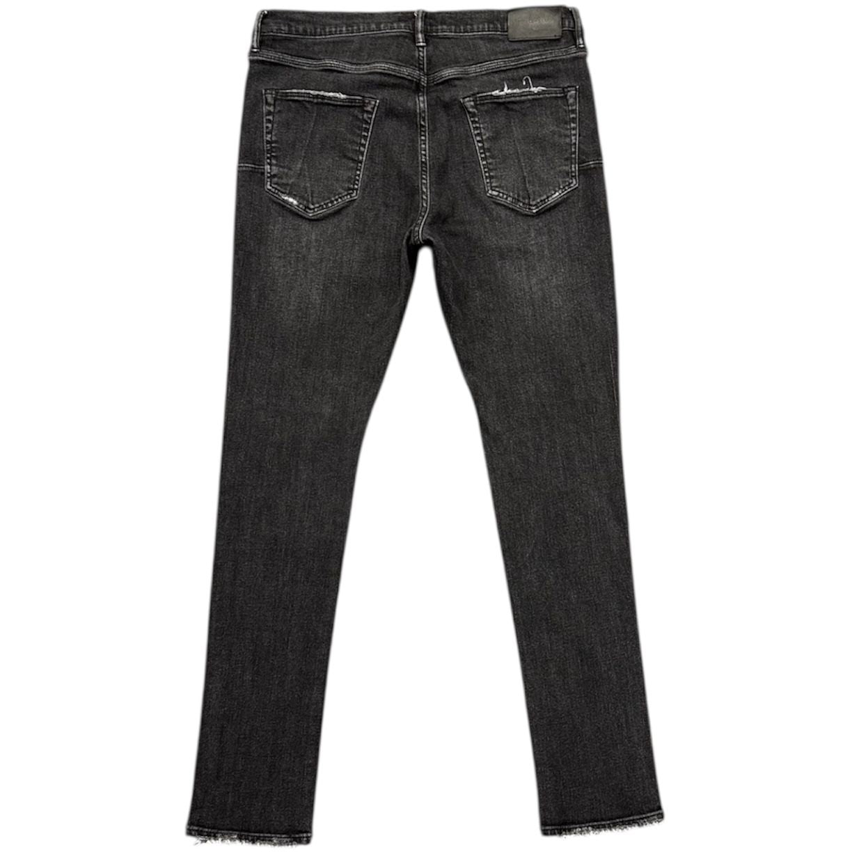 Purple Brand P001 Denim Jeans (Black Wash Knee Blowout) - Preowned