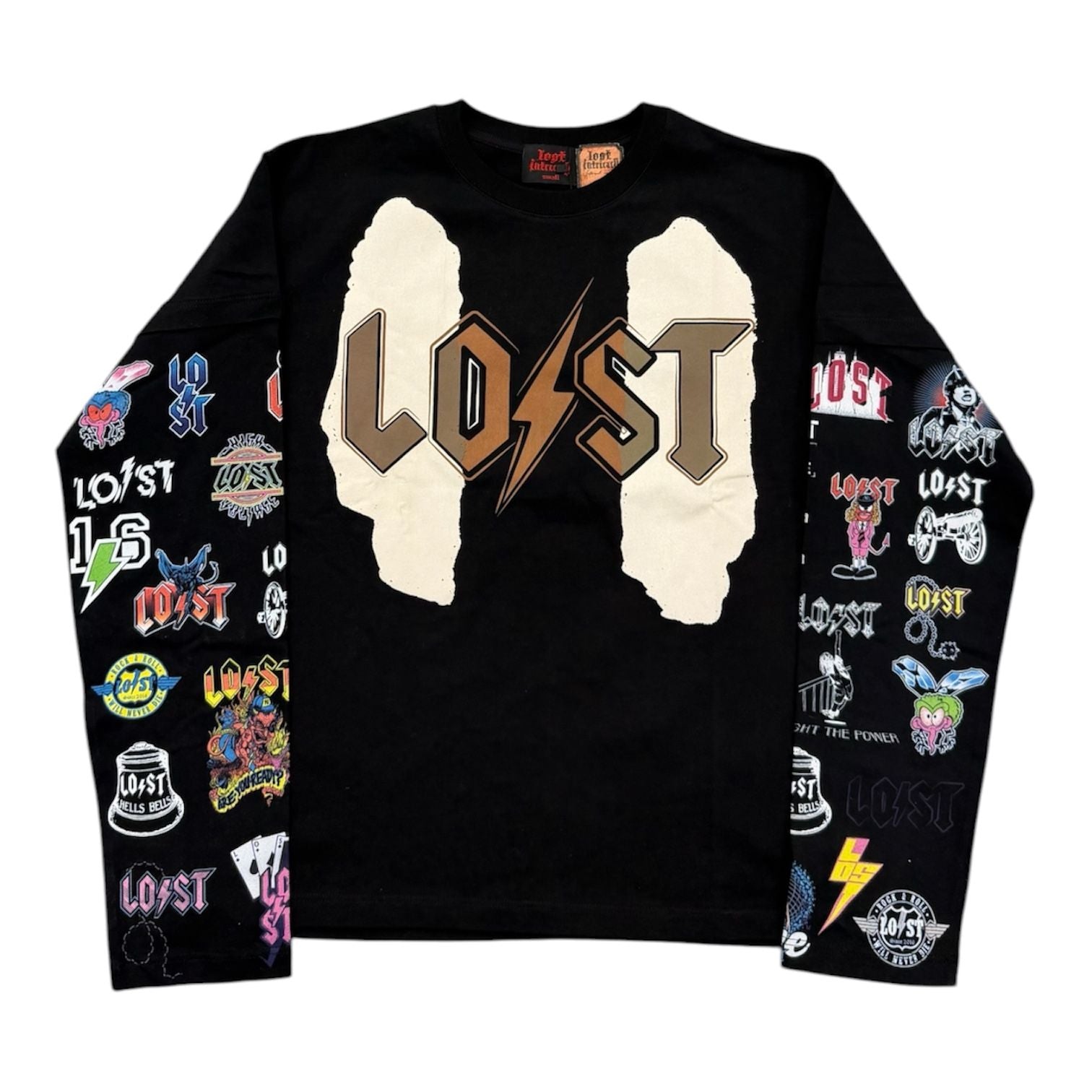 Lost Intricacy Logos Longsleeve Tee (Black)