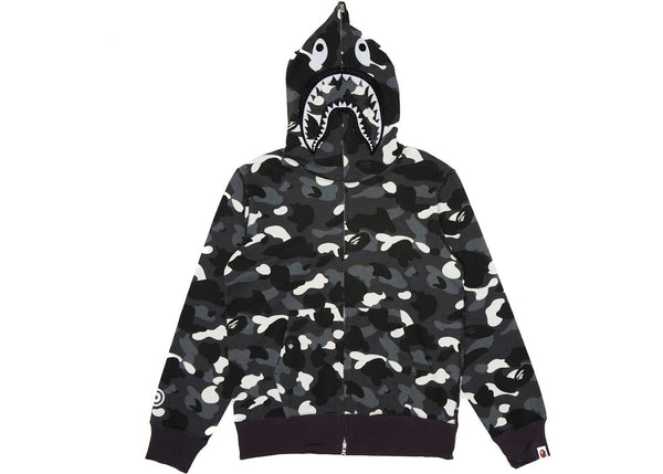 BAPE City Camo Shark Full Zip Hoodie (SS23) Black