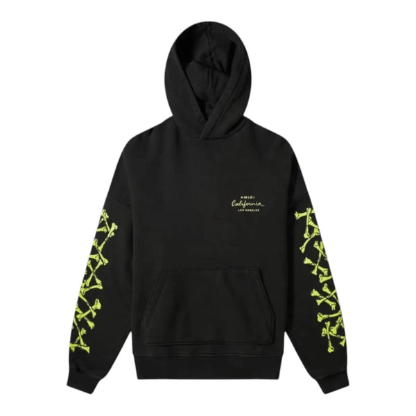 Amiri Skel Bones Los Angeles Hoodie (Black/Neon) - Preowned