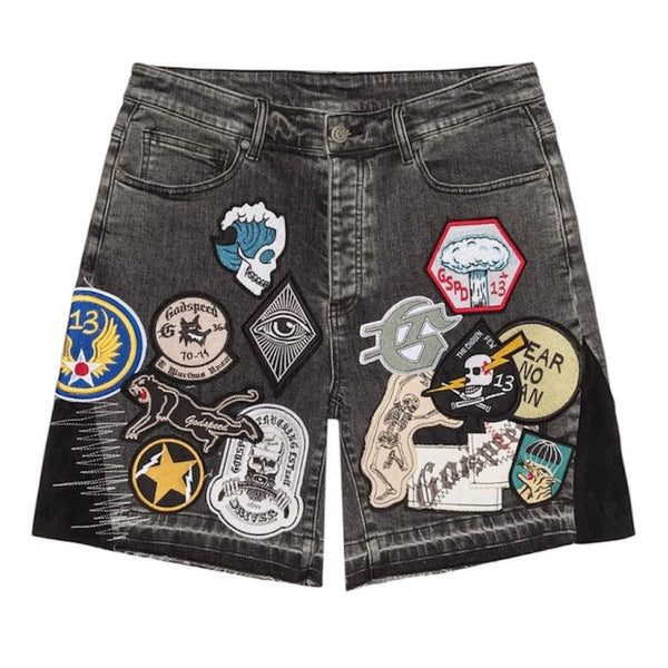 Godspeed Patchwork Denim Shorts V2 (Grey)