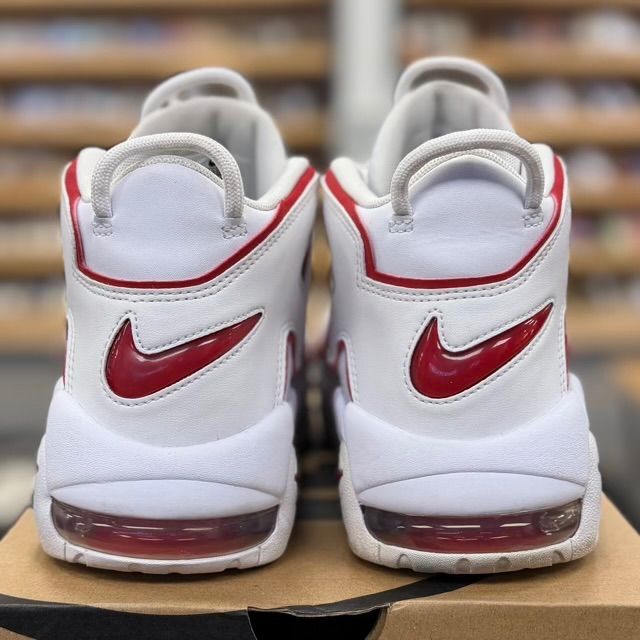Nike Air More Uptempo White Varsity Red Outline - Preowned