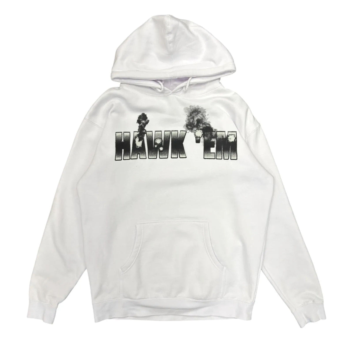Pop Smoke x Vlone Hawk Em' Hoodie (White) - Preowned