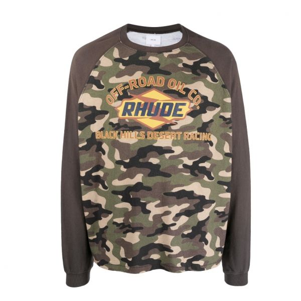 Rhude Hills Long Sleeve T-Shirt (Camouflage)
