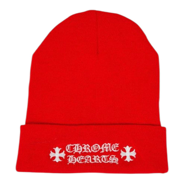 Chrome Hearts Logo Beanie Red