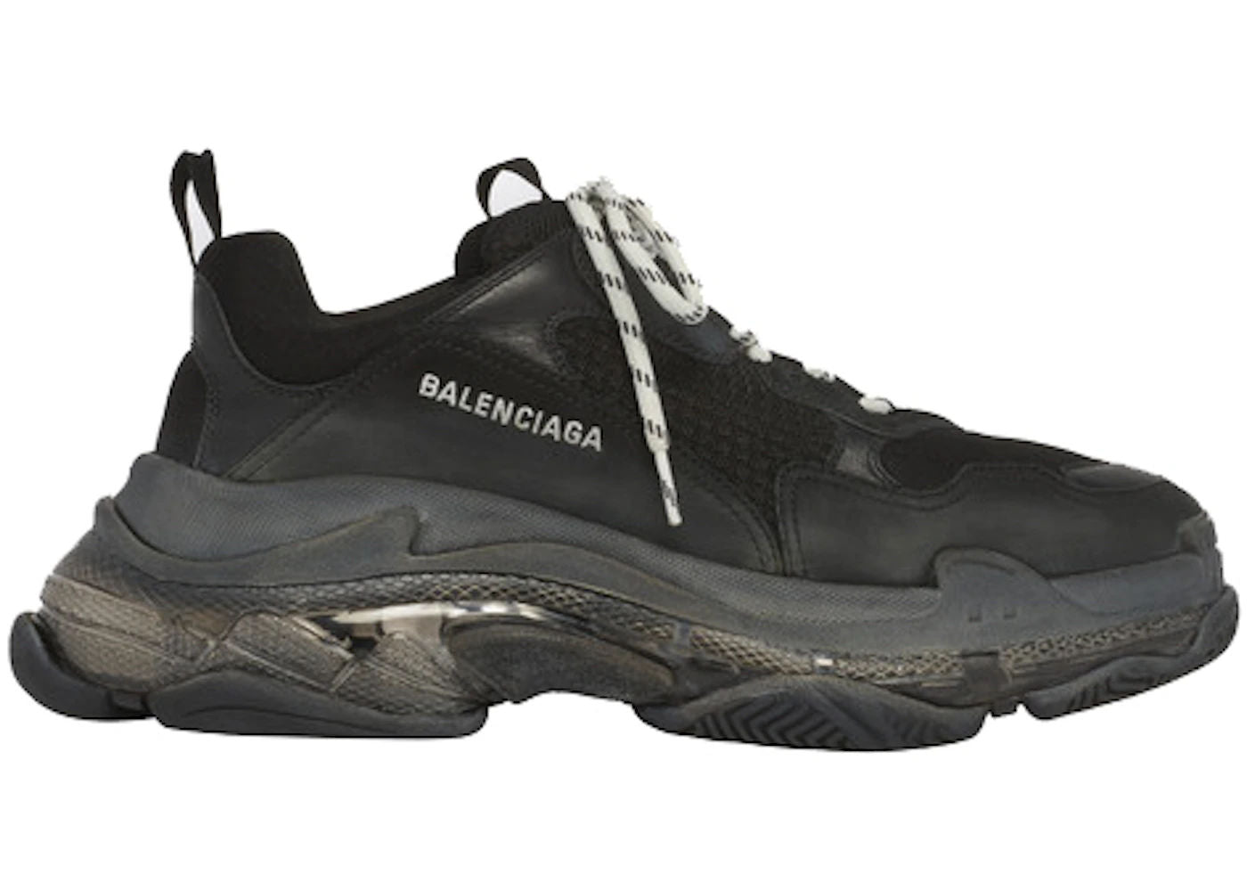 Balenciaga Triple S Black Clear Sole - Preowned
