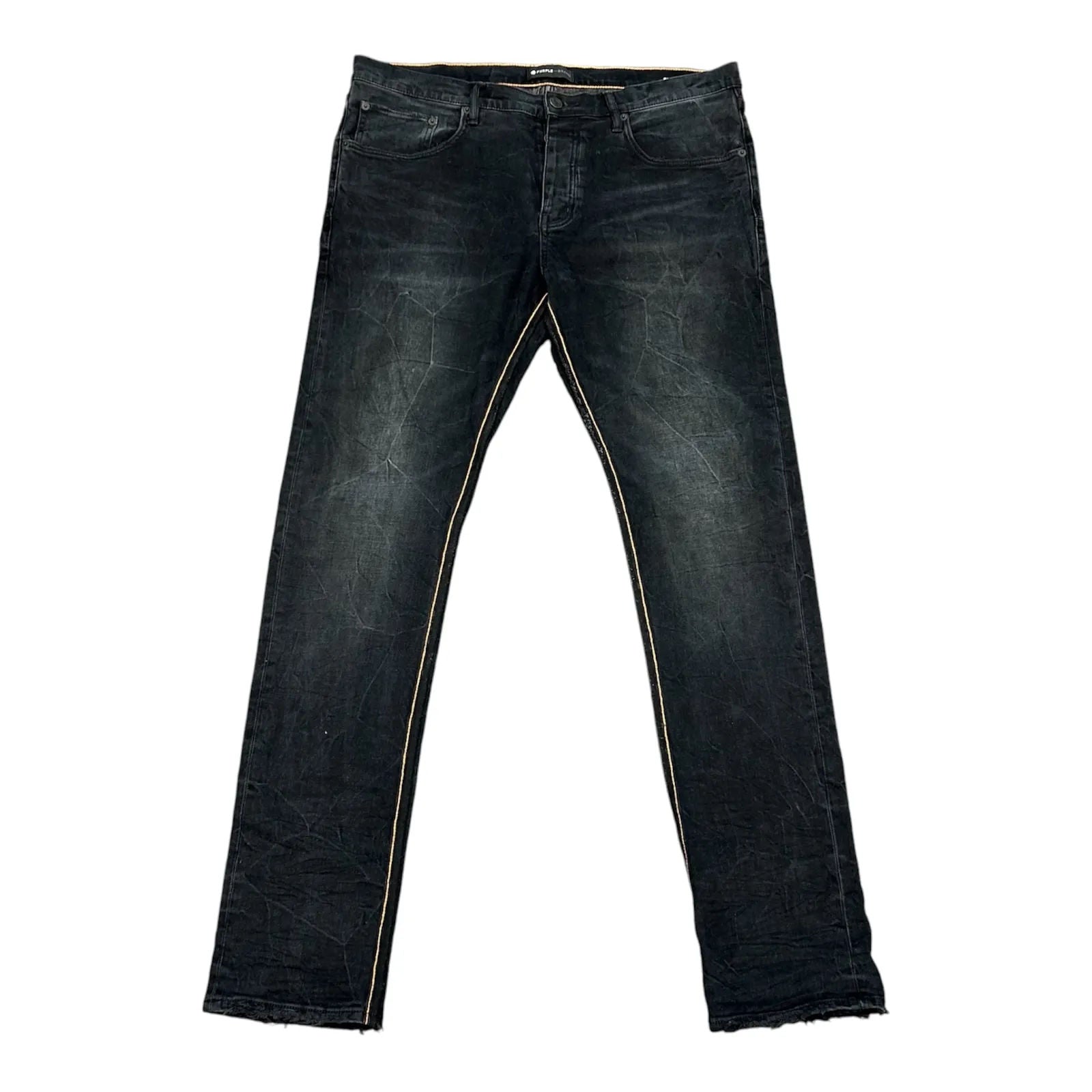 Purple Brand P.001 Jeans (Black/Orange Stitch) - Preowned