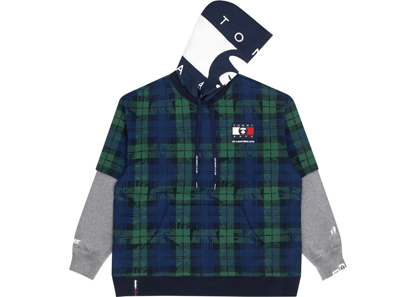 BAPE x Tommy Faux Layered Hoodie Multi - Preowned