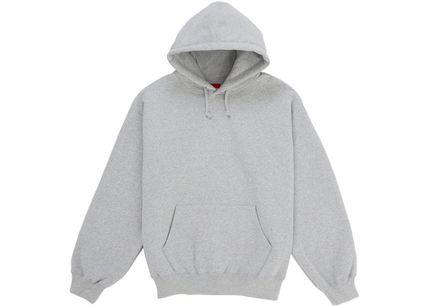 Supreme Satin Applique Hooded Sweatshirt (SS26) Heather Grey - Preowned
