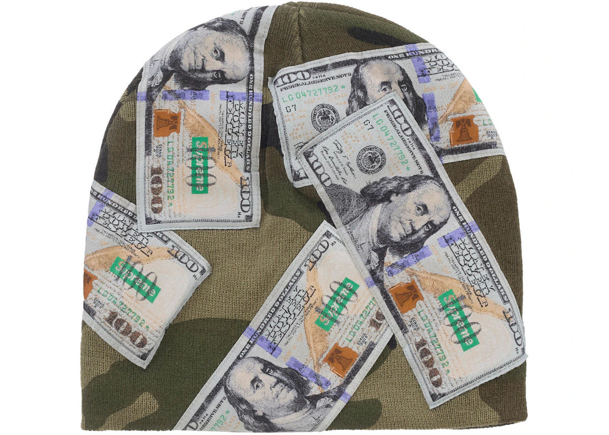 Supreme Money Beanie Camo