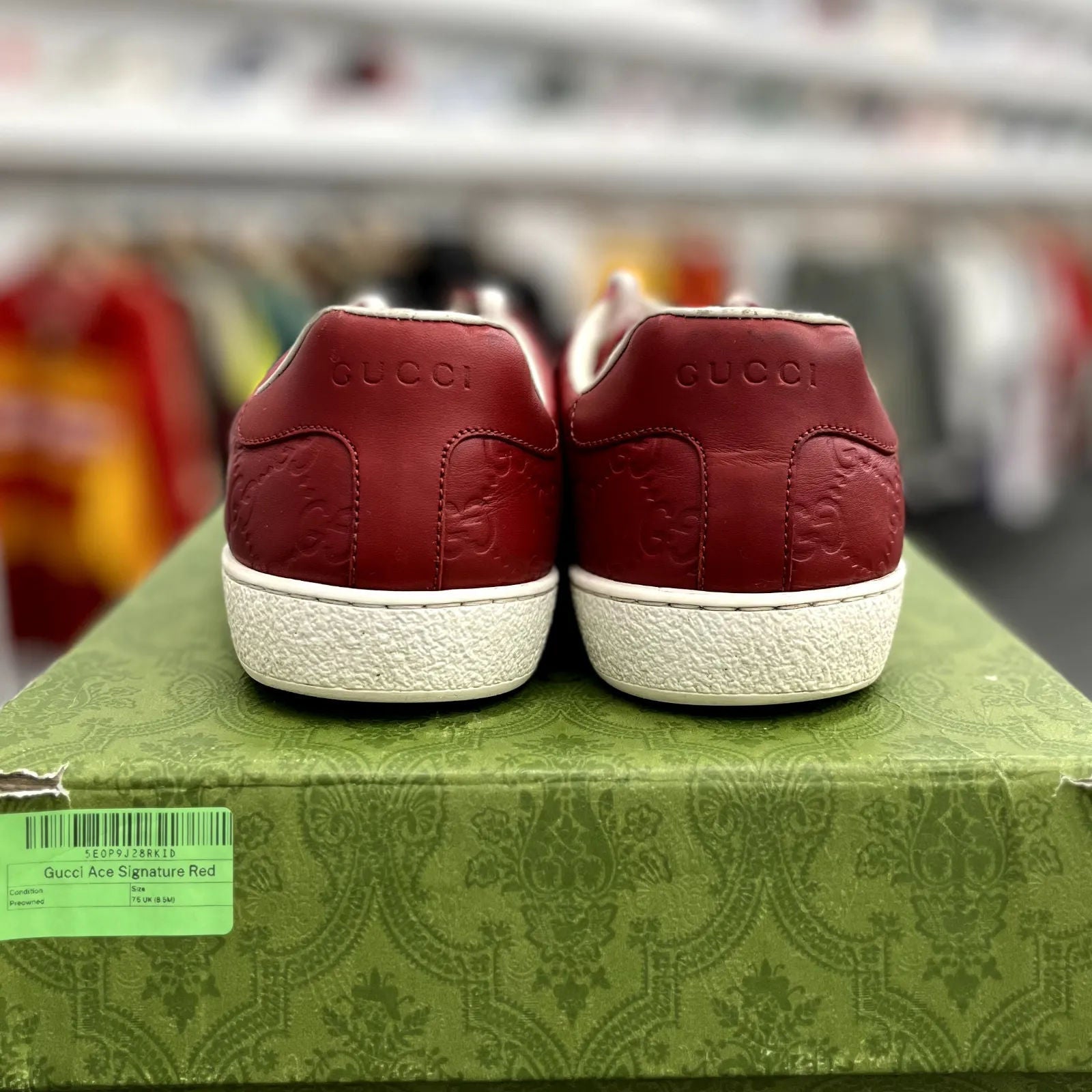 Gucci Ace Signature Red - Preowned