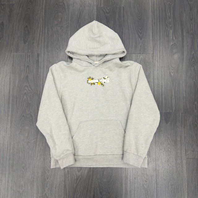 Denim Tears Logo Print Hoodie (Grey) - Preowned